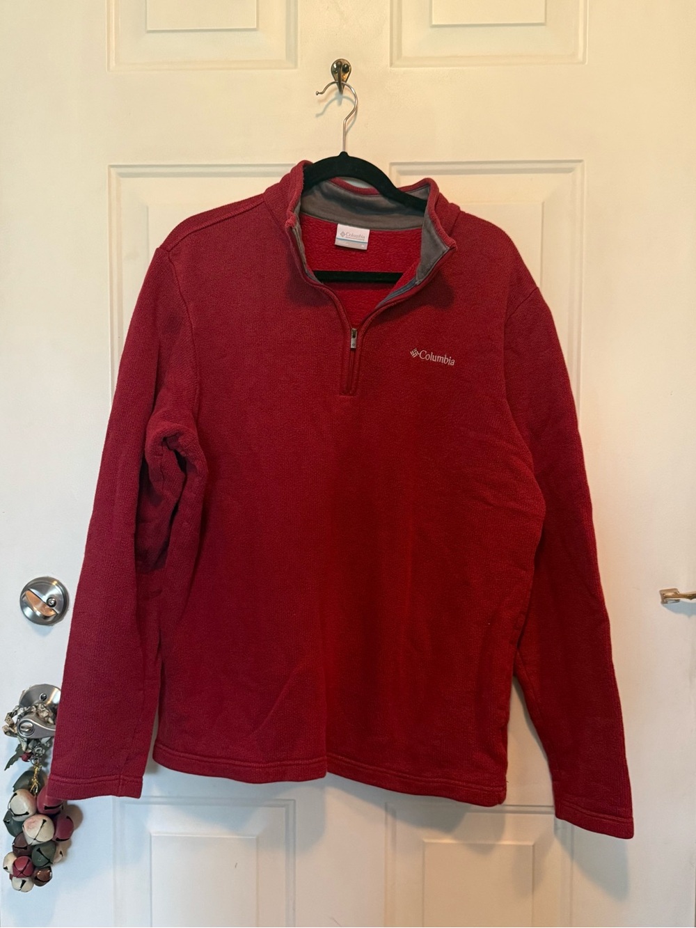 Columbia Men’s Red Half-Zip Fleece Pullover